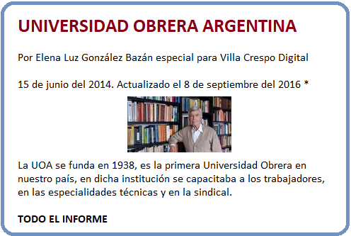 UNIVERSIDAD OBRERA ARGENTINA